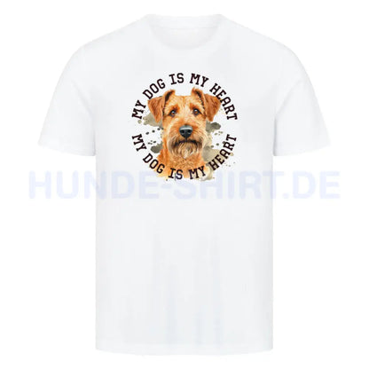 Premium T-Shirt "Irish Terrier HEART" Weiß – hunde-shirt.de