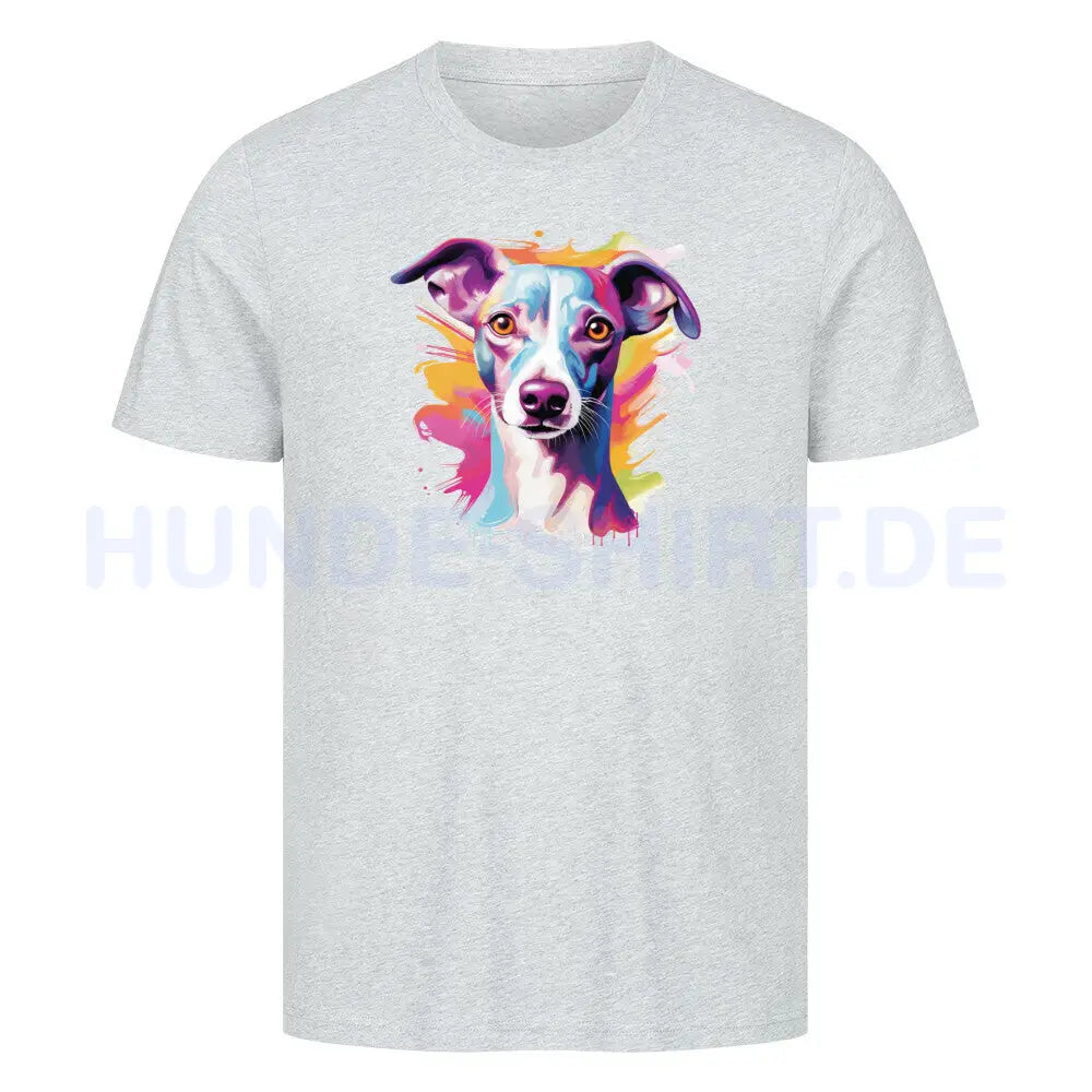 Premium T-Shirt "Italian Greyhound / Windspiel Paint" Heather Grey – hunde-shirt.de