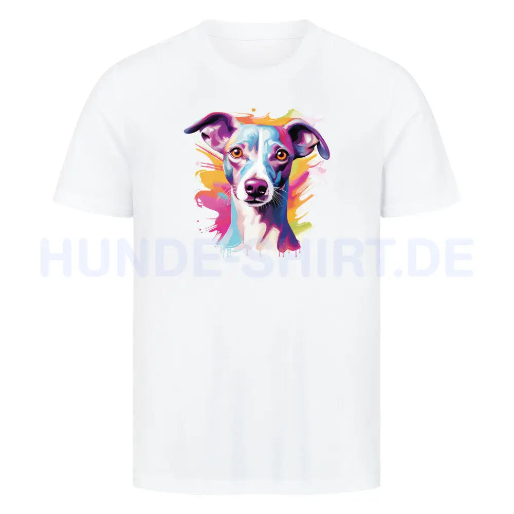 Premium T-Shirt "Italian Greyhound / Windspiel Paint" Weiß – hunde-shirt.de