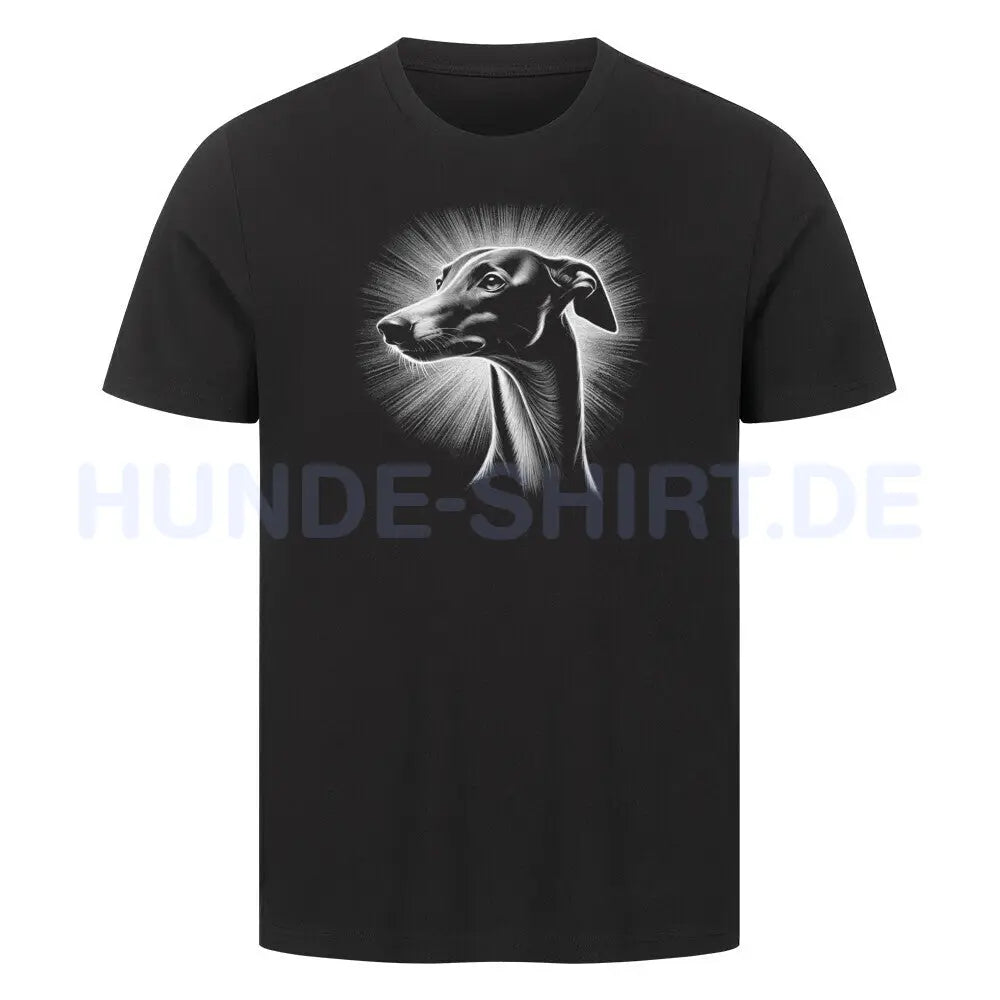 Premium T-Shirt "Italian Greyhound / Windspiel Shine" Schwarz – hunde-shirt.de