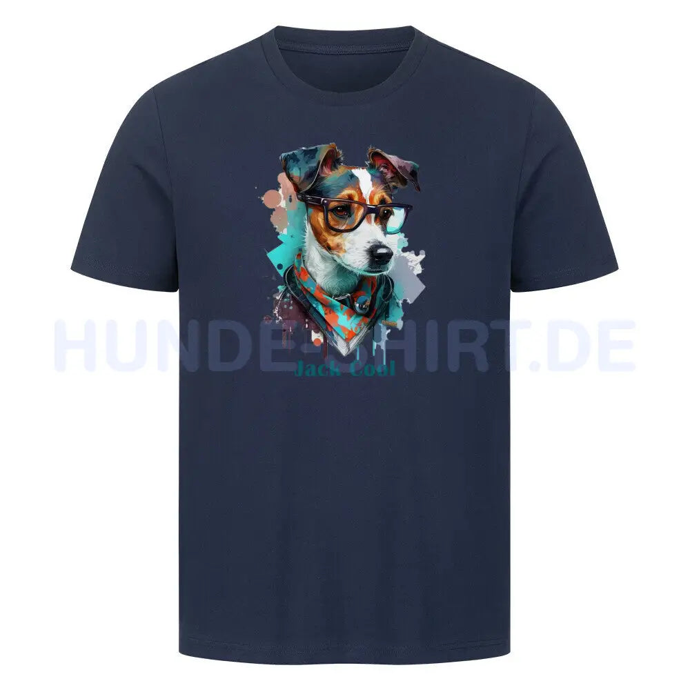 Premium T-Shirt "Jack Russell - Jack Cool" French Navy – hunde-shirt.de