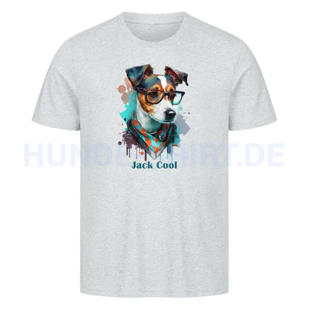 Premium T-Shirt "Jack Russell - Jack Cool" Heather Grey – hunde-shirt.de