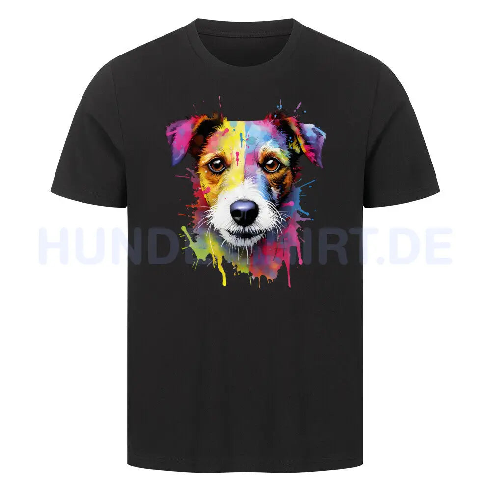 Premium T-Shirt "Jack Russell Paint" Schwarz – hunde-shirt.de