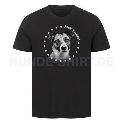 Premium T-Shirt "Jack Russell Terrier Rounded" Schwarz – hunde-shirt.de