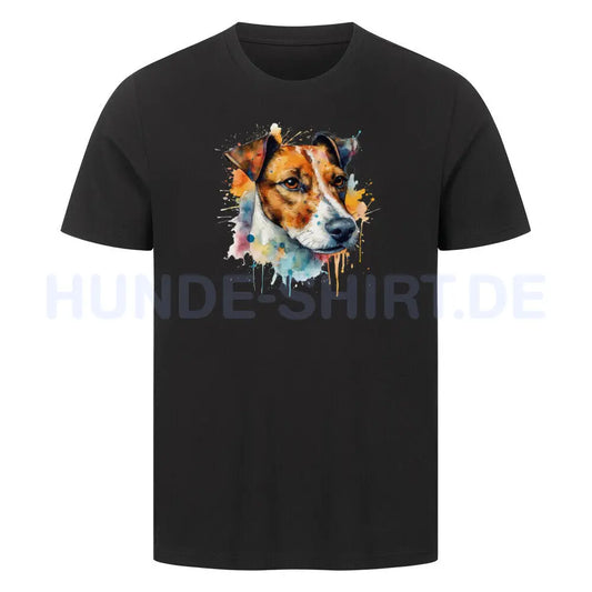 Premium T-Shirt "Jack Russell Terrier -Splash" Schwarz – hunde-shirt.de