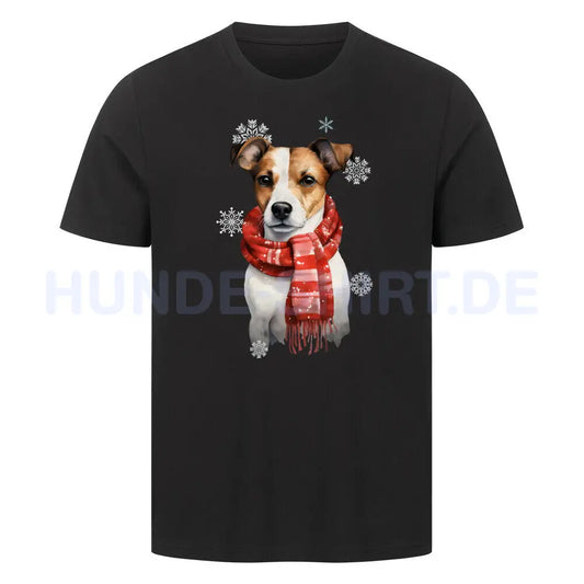 Premium T-Shirt "Jack Russell Terrier Winter" Schwarz – hunde-shirt.de