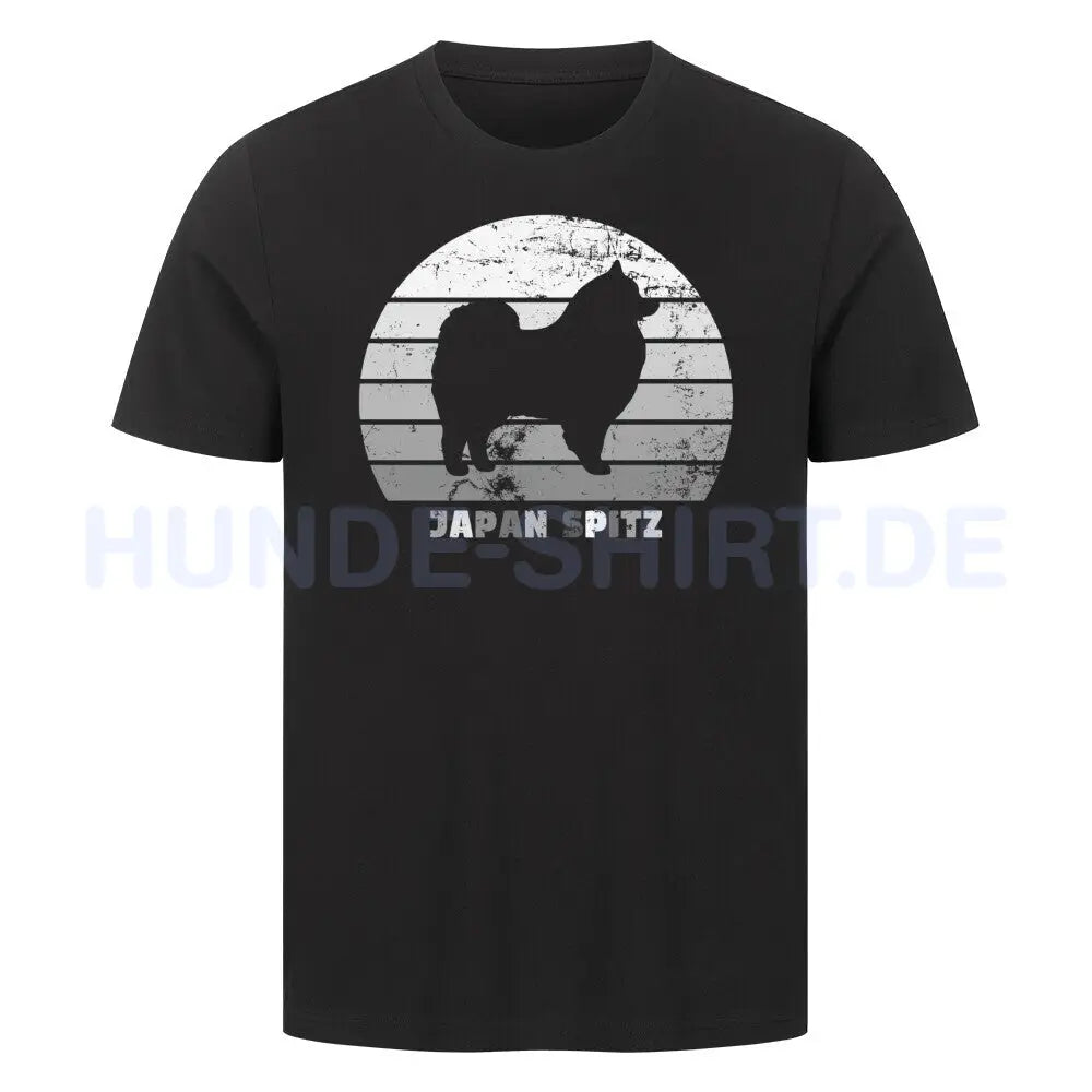 Premium T-Shirt "Japan-Spitz" Schwarz – hunde-shirt.de