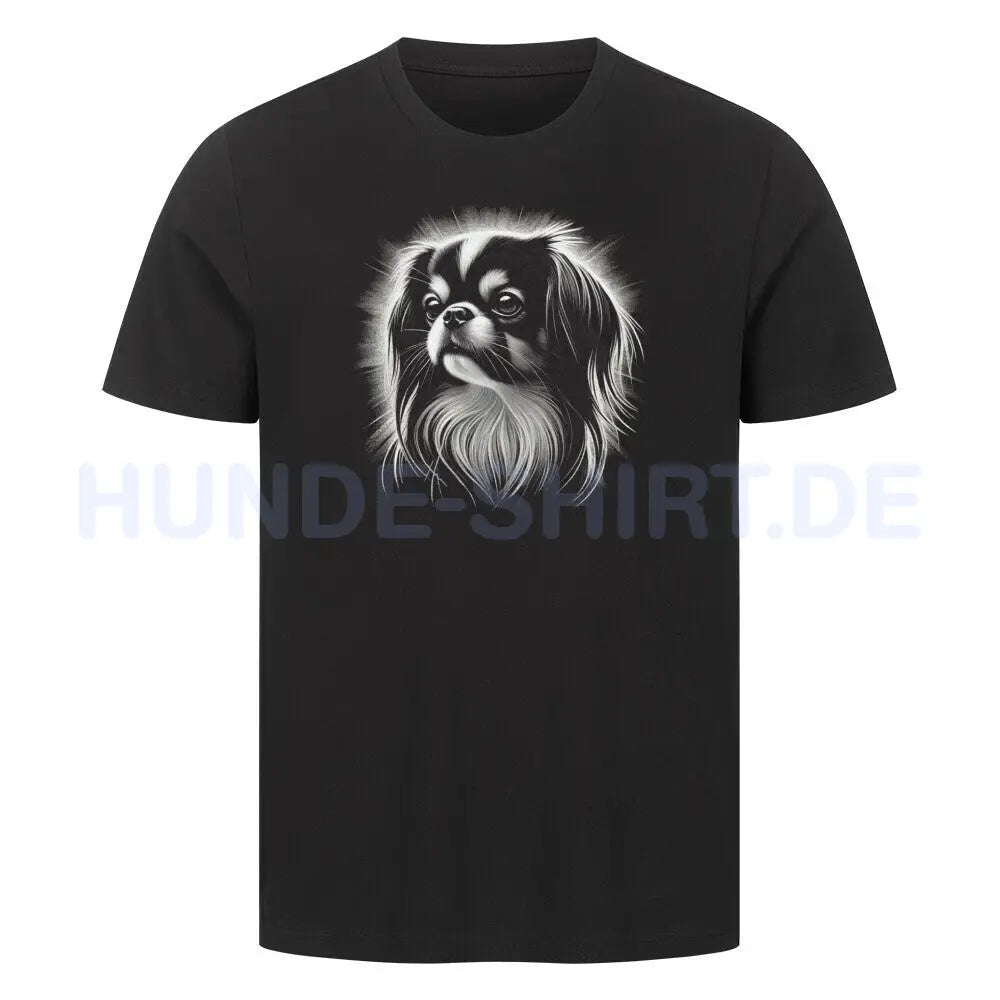 Premium T-Shirt "Japanese Chin Shine" Schwarz – hunde-shirt.de