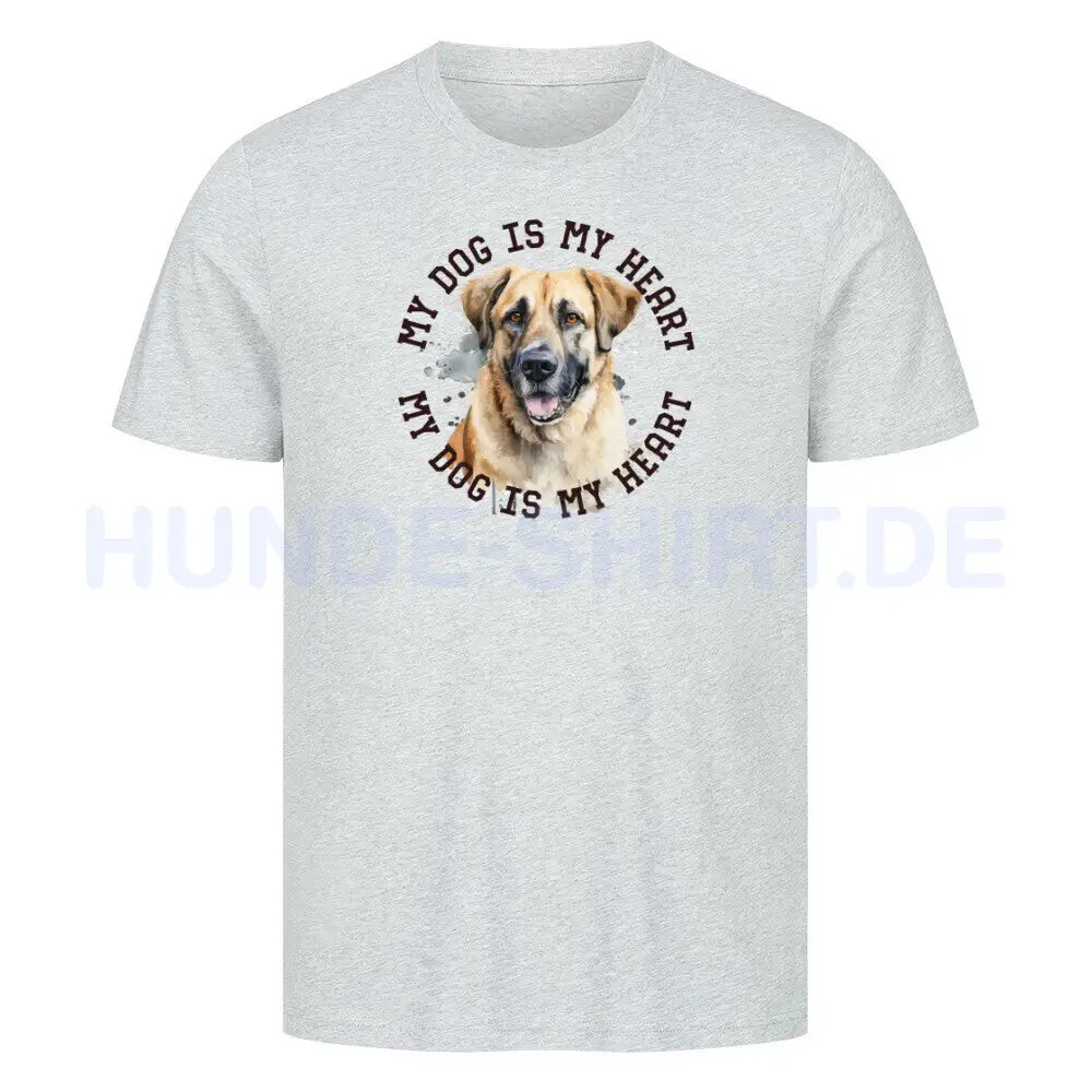 Premium T-Shirt "Kangal HEART" Heather Grey – hunde-shirt.de