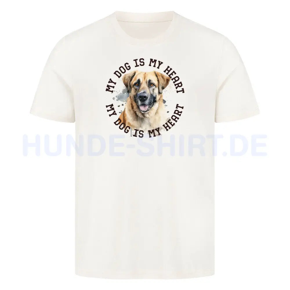 Premium T-Shirt "Kangal HEART" Natural Raw – hunde-shirt.de