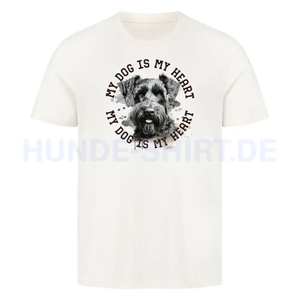 Premium T-Shirt "Kerry Blue Terrier HEART" Natural Raw – hunde-shirt.de