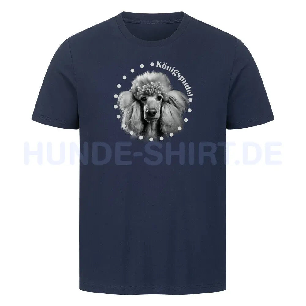 Premium T-Shirt "Königspudel R" French Navy – hunde-shirt.de