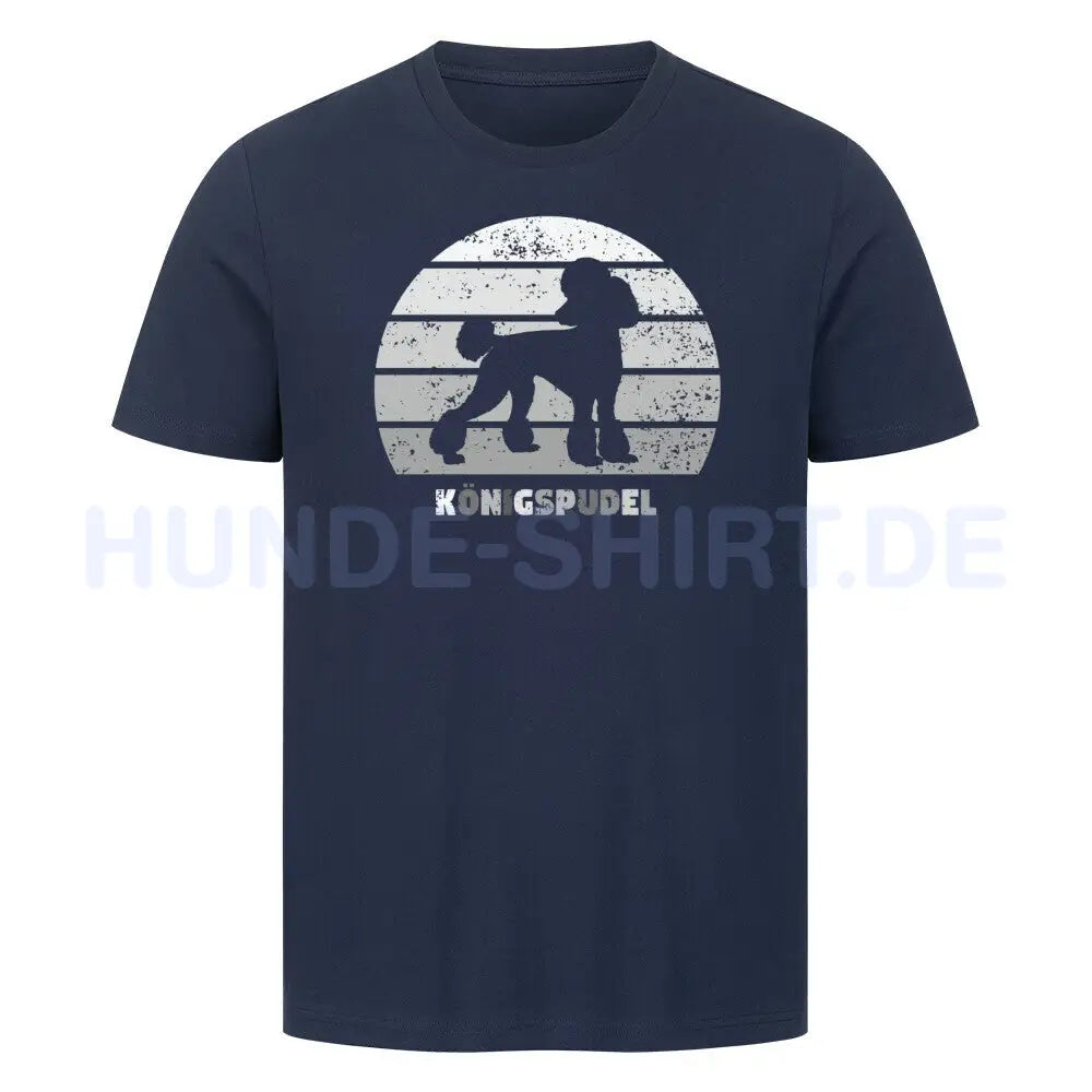 Premium T-Shirt "Königspudel" French Navy – hunde-shirt.de