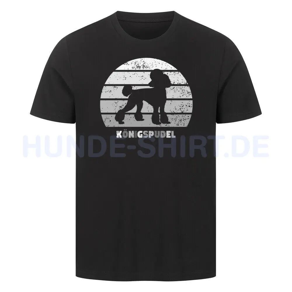 Premium T-Shirt "Königspudel" Schwarz – hunde-shirt.de