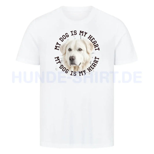 Premium T-Shirt "Kuvasz HEART 2" Weiß – hunde-shirt.de