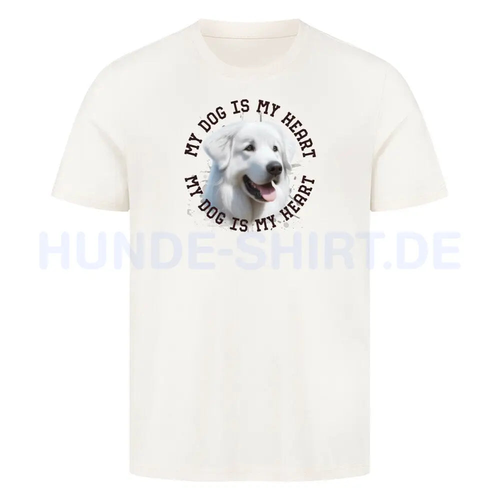 Premium T-Shirt "Kuvasz HEART" Natural Raw – hunde-shirt.de