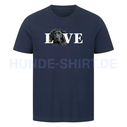 Premium T-Shirt "Labrador - LOVE" French Navy – hunde-shirt.de