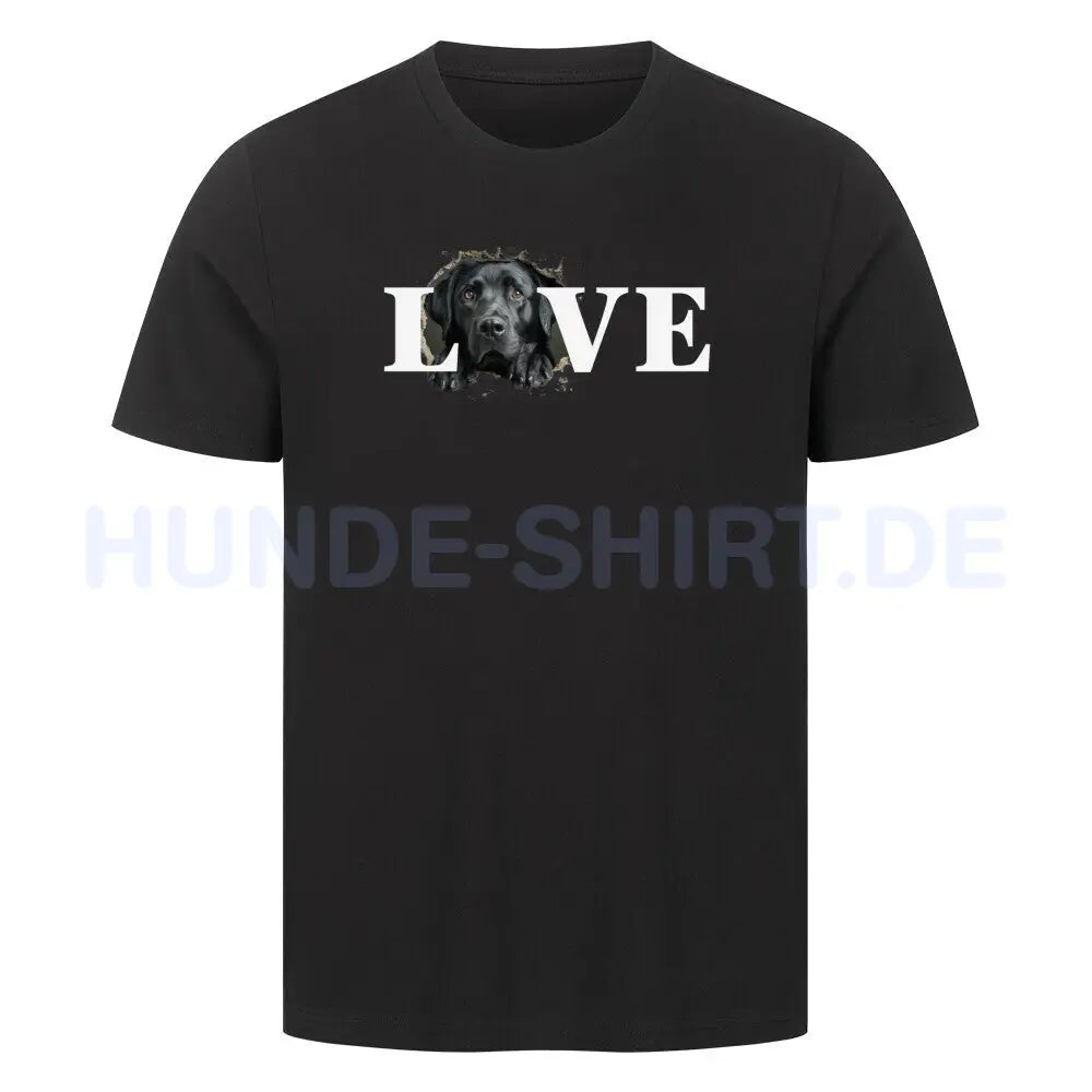 Premium T-Shirt "Labrador - LOVE" Schwarz – hunde-shirt.de