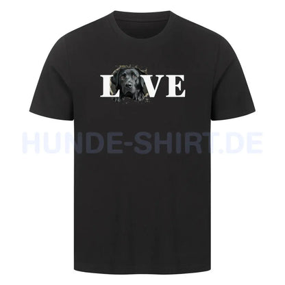 Premium T-Shirt "Labrador - LOVE" Schwarz – hunde-shirt.de