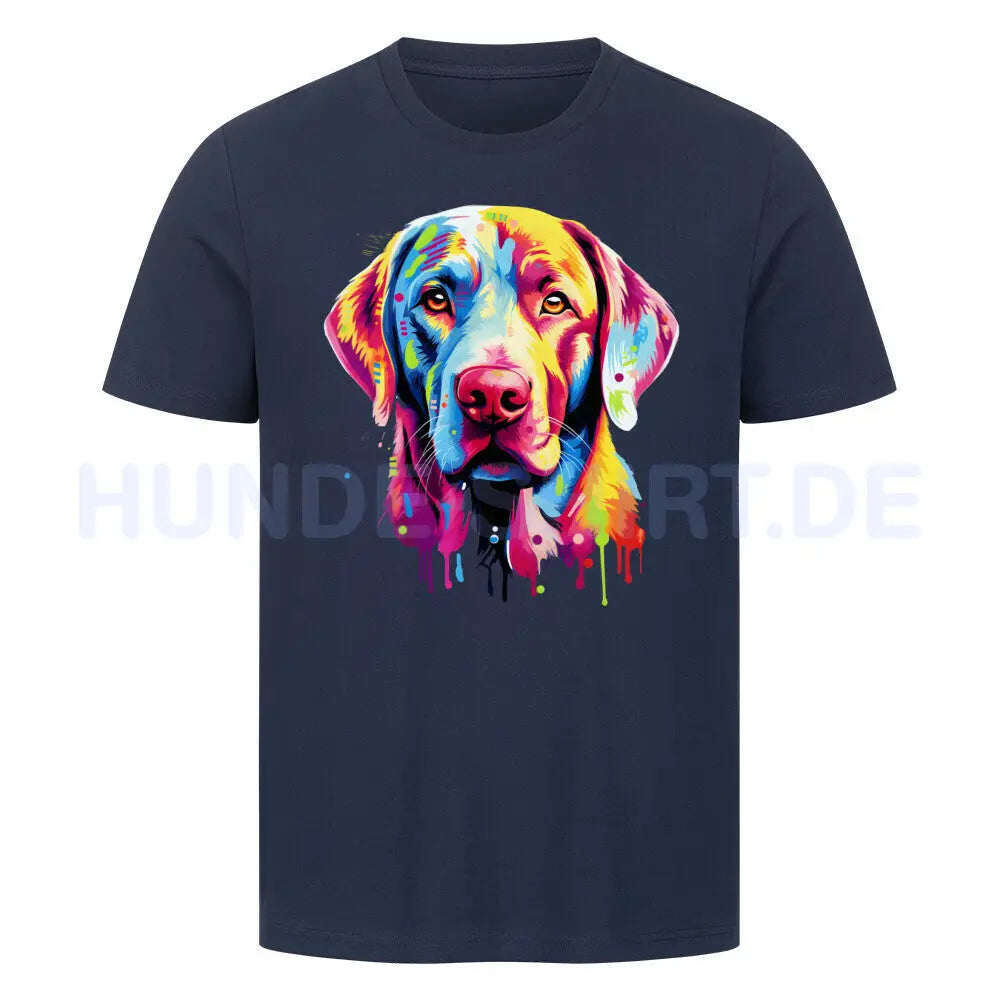 Premium T-Shirt "Labrador Paint" French Navy – hunde-shirt.de