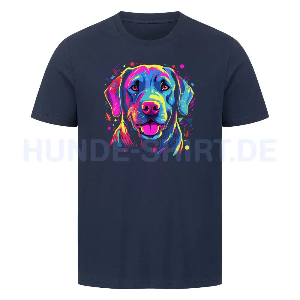 Premium T-Shirt "Labrador Paint" French Navy – hunde-shirt.de