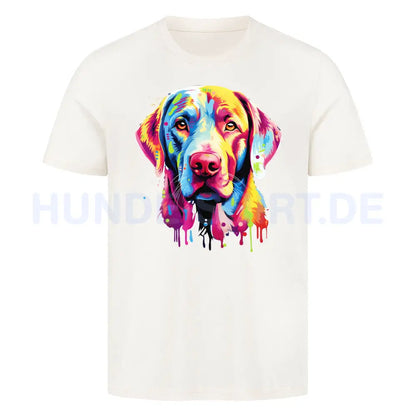 Premium T-Shirt "Labrador Paint" Natural Raw – hunde-shirt.de