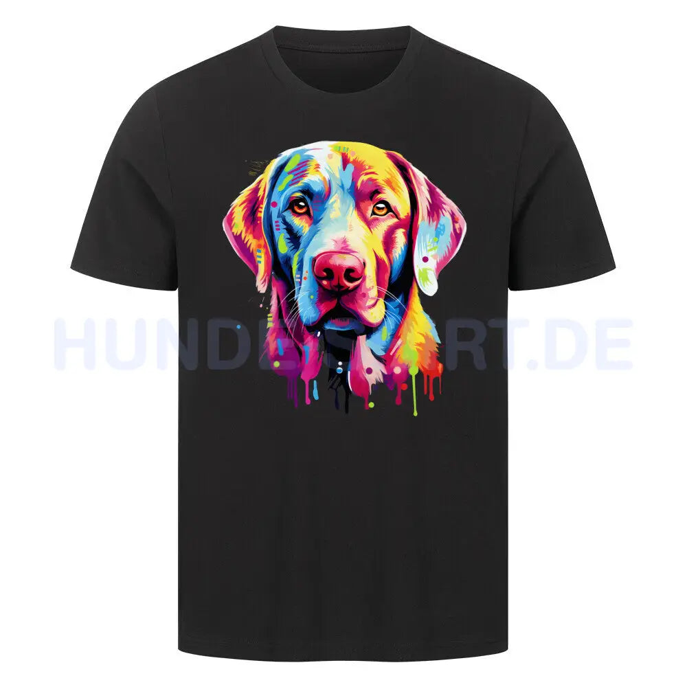 Premium T-Shirt "Labrador Paint" Schwarz – hunde-shirt.de