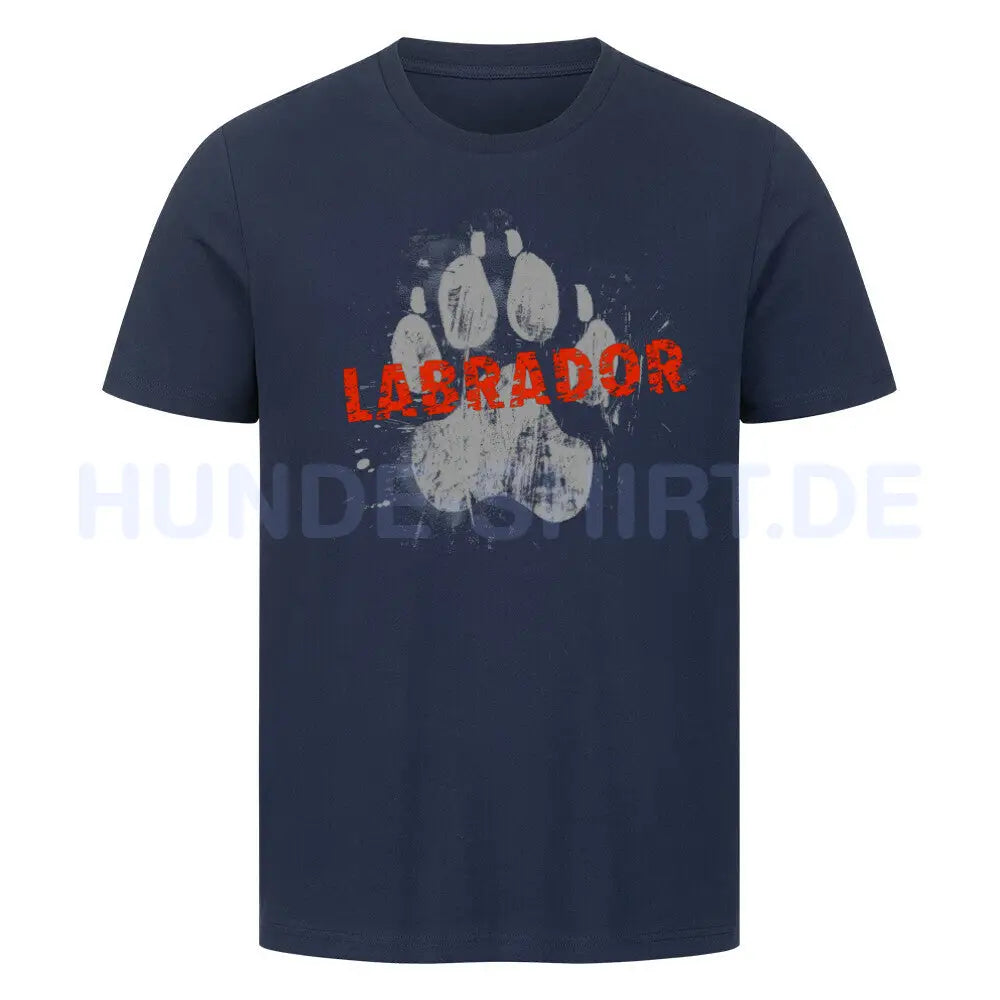 Premium T-Shirt "Labrador - PAW" French Navy – hunde-shirt.de