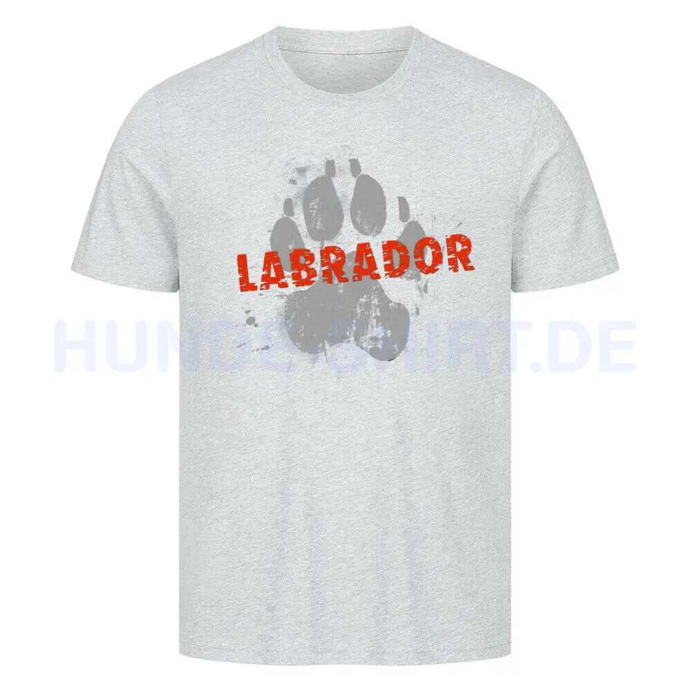 Premium T-Shirt "Labrador - PAW" Heather Grey – hunde-shirt.de