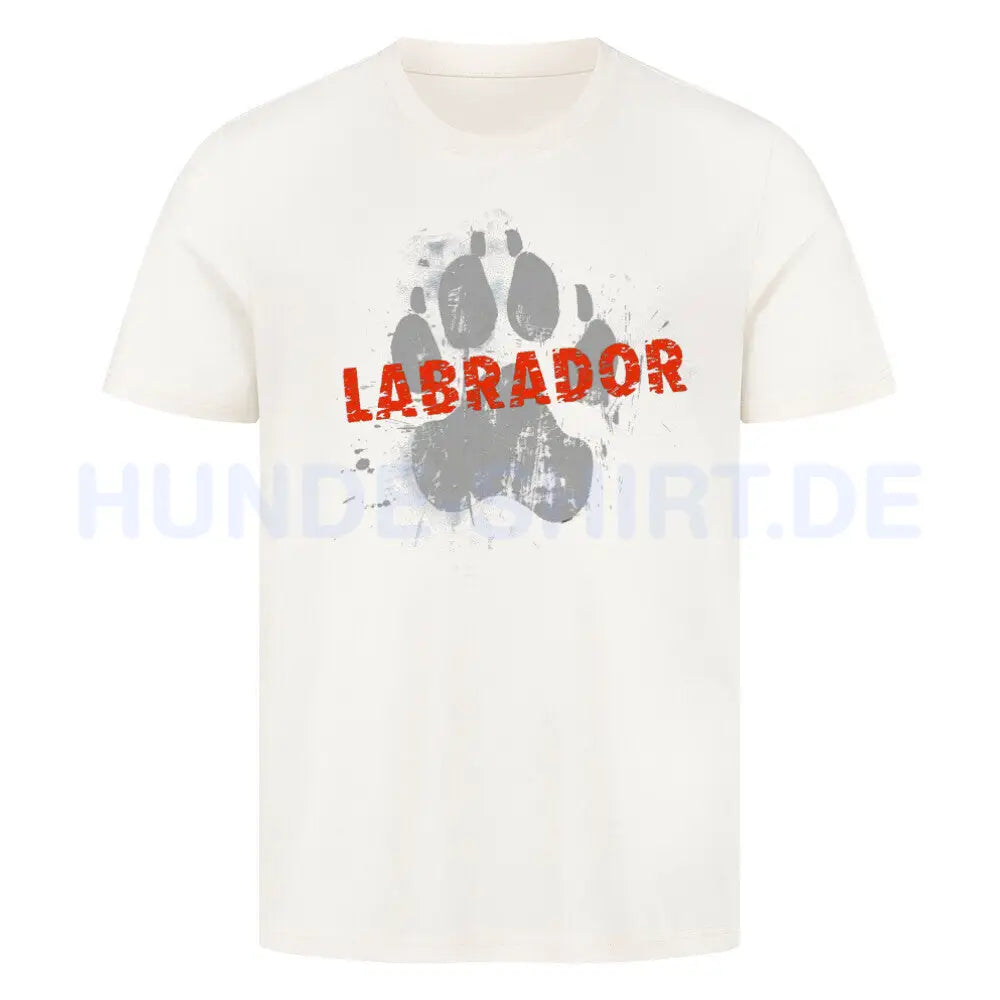 Premium T-Shirt "Labrador - PAW" Natural Raw – hunde-shirt.de