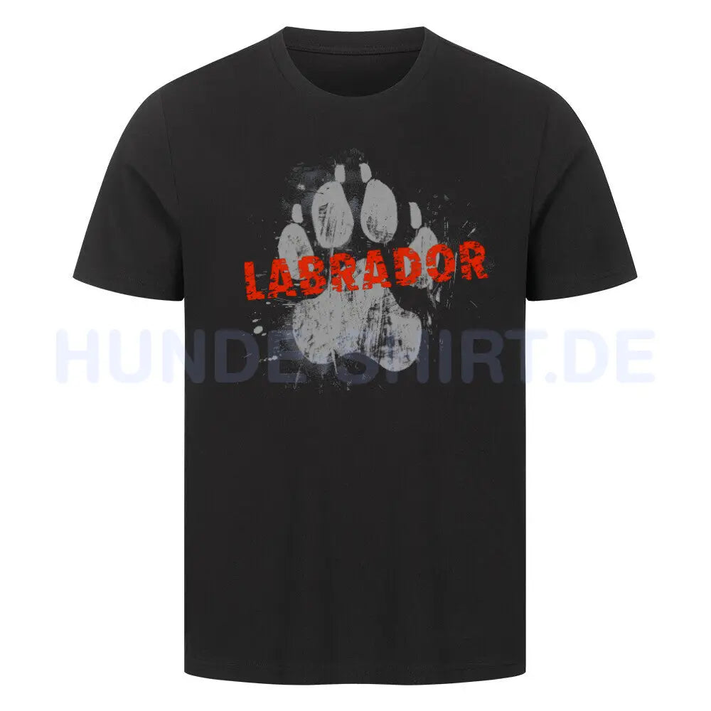 Premium T-Shirt "Labrador - PAW" Schwarz – hunde-shirt.de