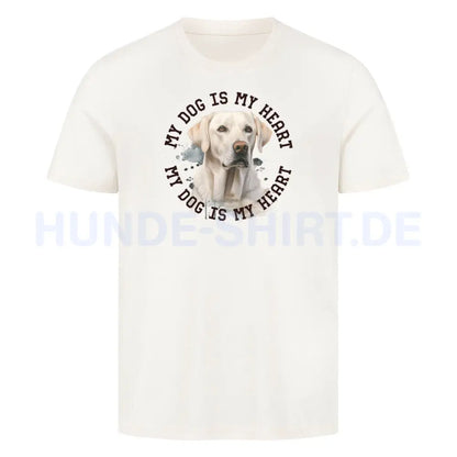 Premium T-Shirt "Labrador Retriever HEART" Natural Raw – hunde-shirt.de