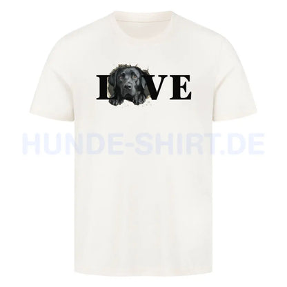 Premium T-Shirt "Labrador Retriever schwarz LOVE" Natural Raw – hunde-shirt.de