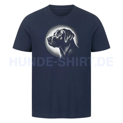 Premium T-Shirt "Labrador Shine" French Navy – hunde-shirt.de