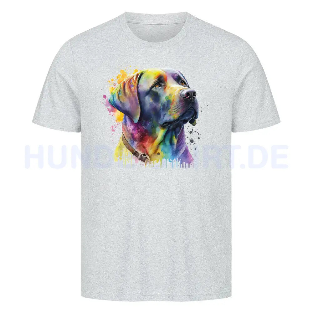 Premium T-Shirt "Labrador Splash" Heather Grey – hunde-shirt.de