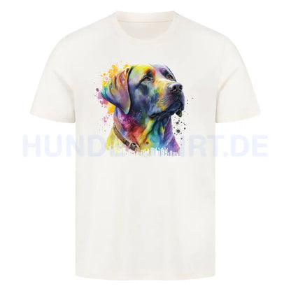 Premium T-Shirt "Labrador Splash" Natural Raw – hunde-shirt.de