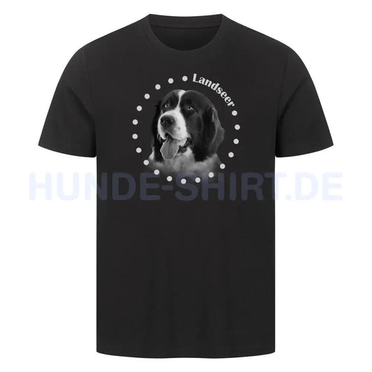 Premium T-Shirt "Landseer R" Schwarz – hunde-shirt.de