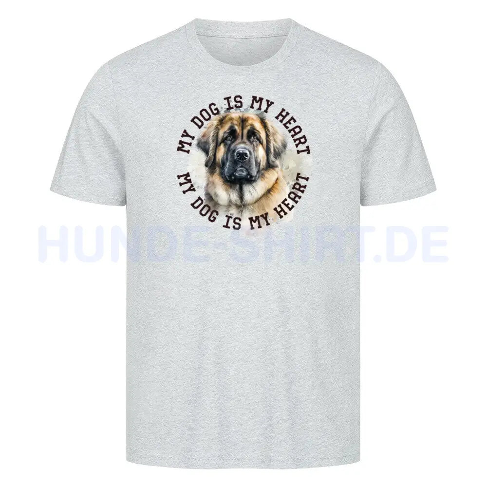 Premium T-Shirt "Leonberger HEART 2" Heather Grey – hunde-shirt.de