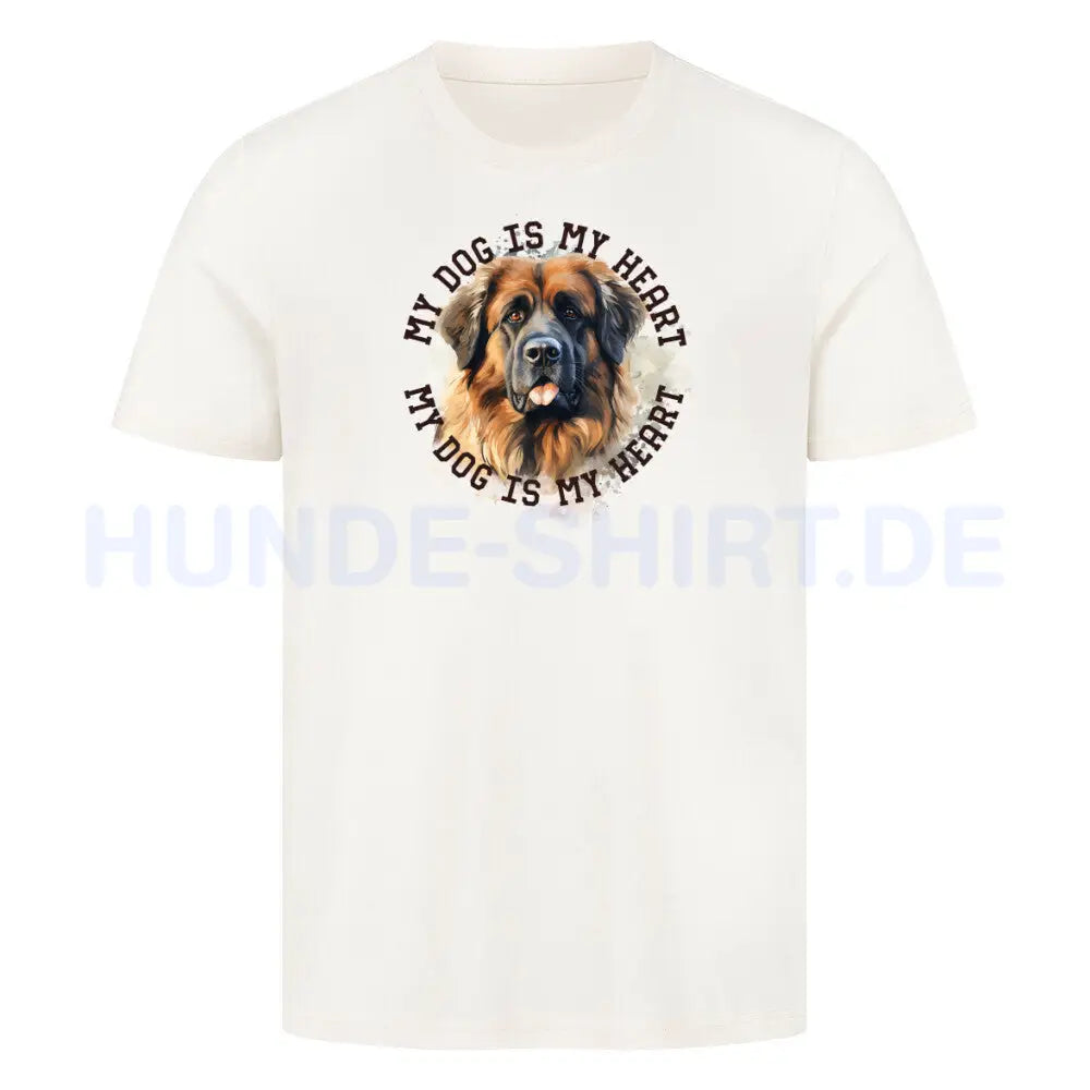 Premium T-Shirt "Leonberger HEART" Natural Raw – hunde-shirt.de