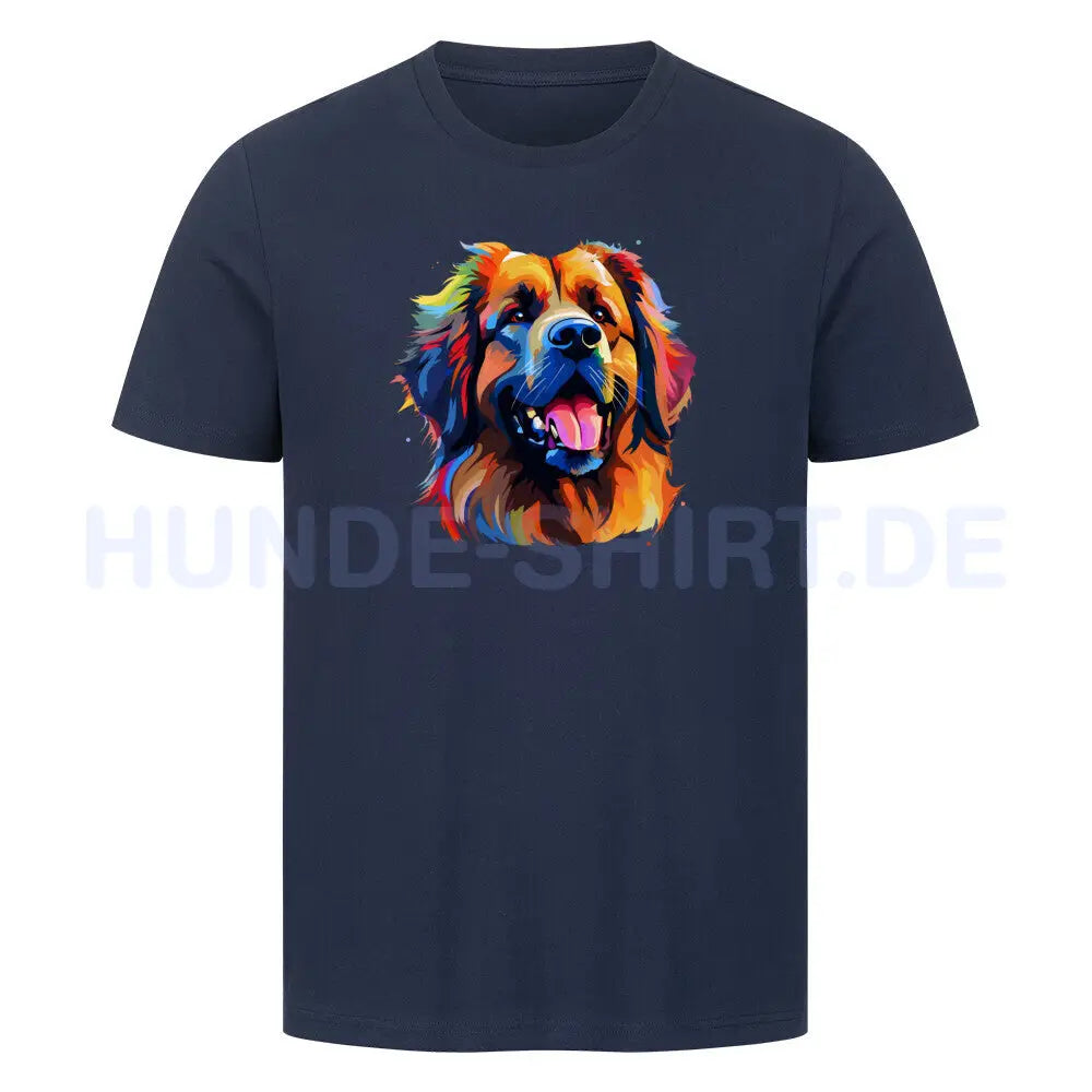 Premium T-Shirt "Leonberger Paint" French Navy – hunde-shirt.de