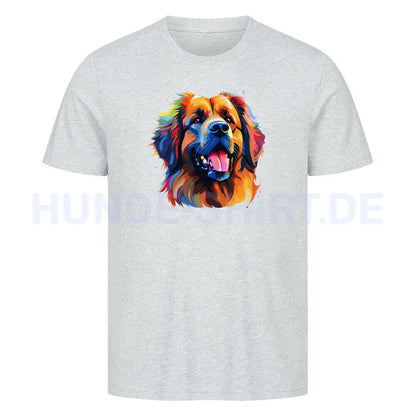 Premium T-Shirt "Leonberger Paint" Heather Grey – hunde-shirt.de