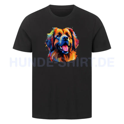 Premium T-Shirt "Leonberger Paint" Schwarz – hunde-shirt.de