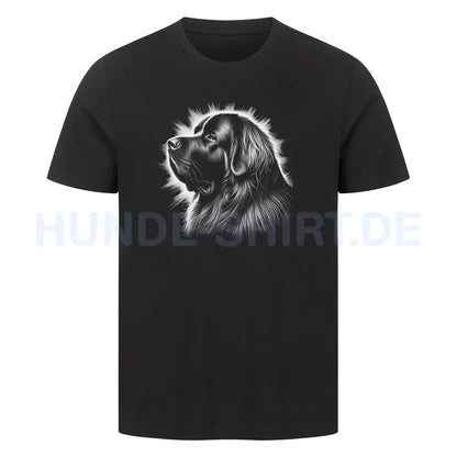 Premium T-Shirt "Leonberger Shine" Schwarz – hunde-shirt.de