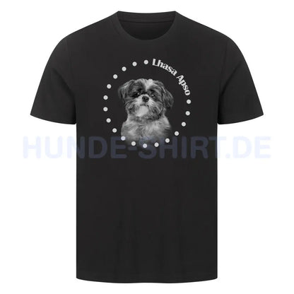 Premium T-Shirt "Lhasa Apso R 2" Schwarz – hunde-shirt.de