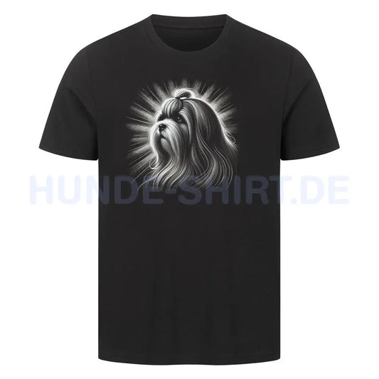 Premium T-Shirt "Lhasa Apso Shine" Schwarz – hunde-shirt.de