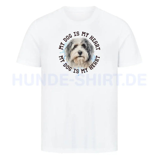 Premium T-Shirt "Löwchen HEART" Weiß – hunde-shirt.de