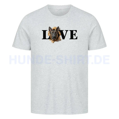 Premium T-Shirt "Malinois - LOVE" Heather Grey – hunde-shirt.de