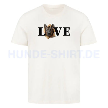 Premium T-Shirt "Malinois - LOVE" Natural Raw – hunde-shirt.de