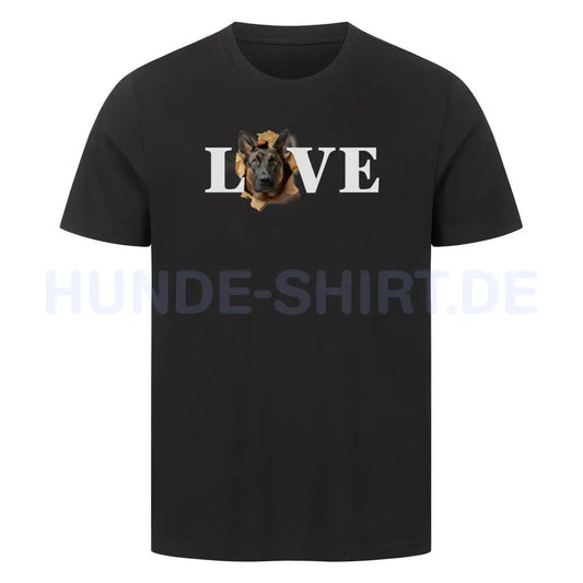 Premium T-Shirt "Malinois - LOVE" Schwarz – hunde-shirt.de