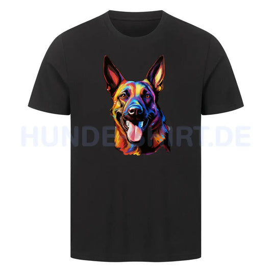 Premium T-Shirt "Malinois - Paint" Schwarz – hunde-shirt.de